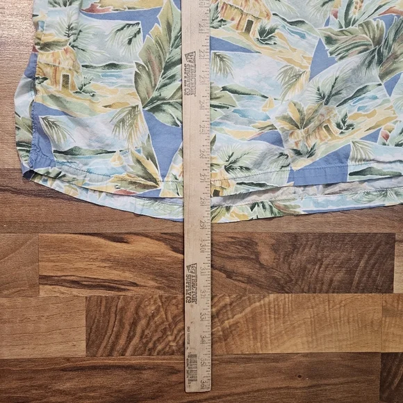 Tori Richard Honolulu Mens Polo Shirt Blue 2003 Tropical Floral Graphic Large - Picture 8 of 9